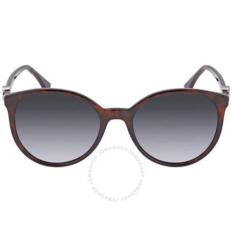 Fendi F is for Fendi Dark Havana Round Ladies Sunglasses